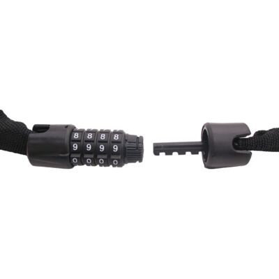 Edge Kettingslot met code web racer 90cm - zwart Zwart Edge Kettingslot met code web racer 90cm - zwart Zwart
