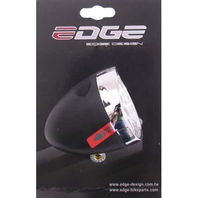 Edge Retro 3 Led Fiets Koplamp - Zwart/Chroom Edge Retro 3 Led Fiets Koplamp - Zwart/Chroom
