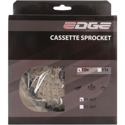 Edge CS-M6010 10-speed 11-42T Zilver/Zwart - Kassette Edge CS-M6010 10-speed 11-42T Zilver/Zwart - Kassette
