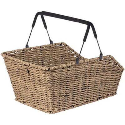 Basil Cento Rattan Look Fietsmand - Achterop - Bevestigingssysteem - Lichtbruin Basil Cento Rattan Look Fietsmand - Achterop - Bevestigingssysteem - Lichtbruin
