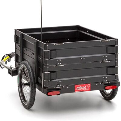 Roland Fietstrailer carrie m.e - basismodel met dubbele zijwanden, zwart Zwart Roland Fietstrailer carrie m.e - basismodel met dubbele zijwanden, zwart Zwart