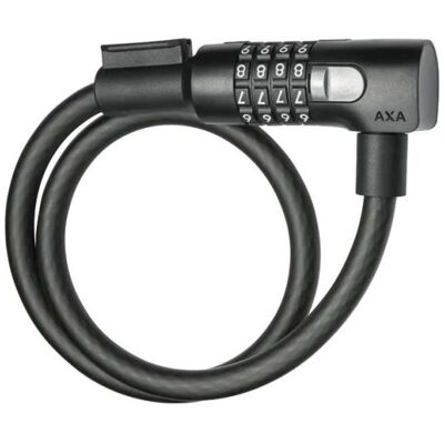 AXA Kabelslot resolute c12/65 code (kaart) Zwart AXA Kabelslot resolute c12/65 code (kaart) Zwart