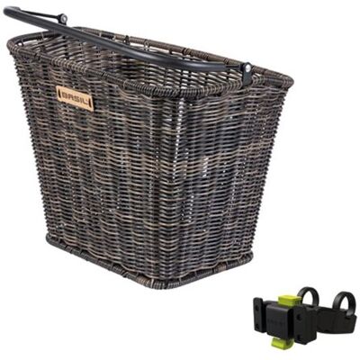 Basil Bremen Rattan Look Fietsmand - Voorop met KF Bevestiging Basil Bremen Rattan Look Fietsmand - Voorop met KF Bevestiging