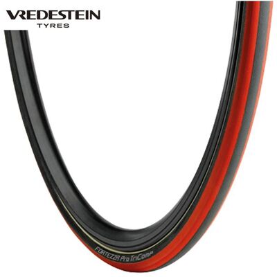 VREDESTEIN Tube 21-622 fortezza pro tricomp zwart-rood 28040 VREDESTEIN Tube 21-622 fortezza pro tricomp zwart-rood 28040