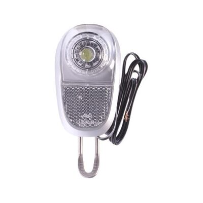Simson Witte Fiets Koplamp - Dynamo LED - Zilver Simson Witte Fiets Koplamp - Dynamo LED - Zilver