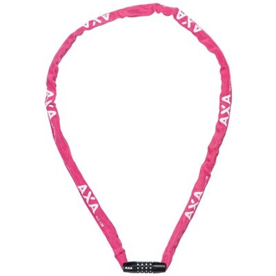 AXA Kettingslot rigid rcc code 120x3,5 met polyester hoes - roze Roze AXA Kettingslot rigid rcc code 120x3,5 met polyester hoes - roze Roze