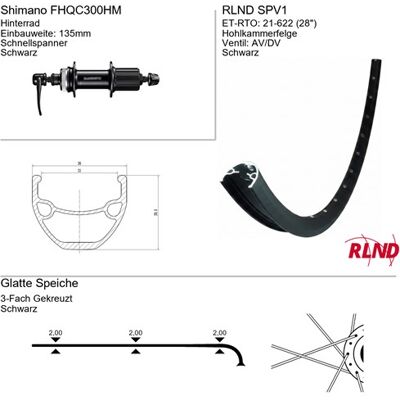 Roland achterwiel 21-622 28" zwart cassette 8/9/10v schijfrem centerlock qr spv1 fh-qc300-hm Zwart Roland achterwiel 21-622 28" zwart cassette 8/9/10v schijfrem centerlock qr spv1 fh-qc300-hm Zwart