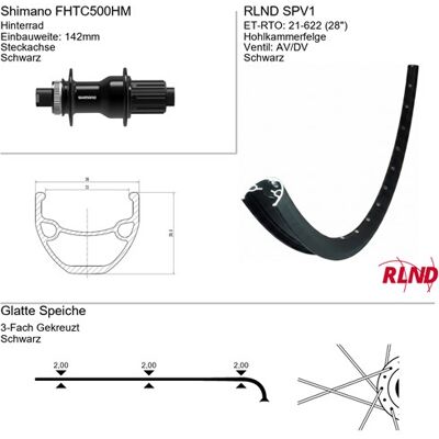 Roland achterwiel 21-622 28" zwart cassette 8/9/10v schijfrem centerlock steekas 12x142 spv1 shimano fh-tc500-hm Zwart Roland achterwiel 21-622 28" zwart cassette 8/9/10v schijfrem centerlock steekas 12x142 spv1 shimano fh-tc500-hm Zwart