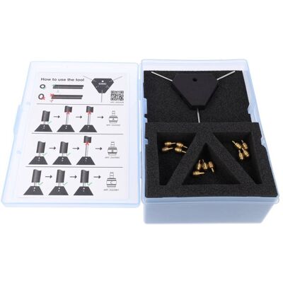 Elvedes Remslang meetkit met universele inserts Brons Elvedes Remslang meetkit met universele inserts Brons