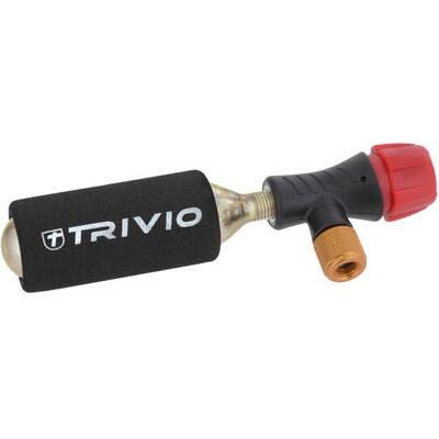Trivio co2 pompje + patroon 16 grams Rood Trivio co2 pompje + patroon 16 grams Rood