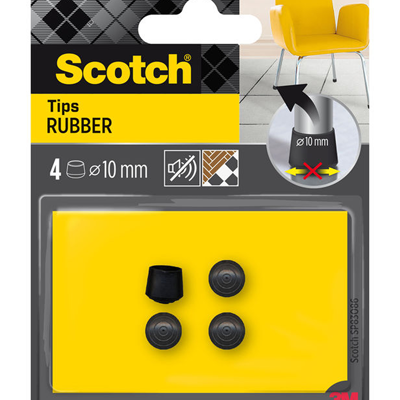 3M 1070698 - scotch® tip wrapping rubber zwart , ø 10 mm, 4/pack 16 stuks 3M 1070698 - scotch® tip wrapping rubber zwart , ø 10 mm, 4/pack 16 stuks