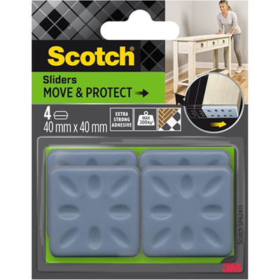 Scotch Grijze Plakvellen - 40x40mm, Verpakking van 4 Scotch Grijze Plakvellen - 40x40mm, Verpakking van 4