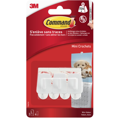 3M Mini haak Command - Sterke grip, Gemakkelijke verwijdering - Haken 3M Mini haak Command - Sterke grip, Gemakkelijke verwijdering - Haken