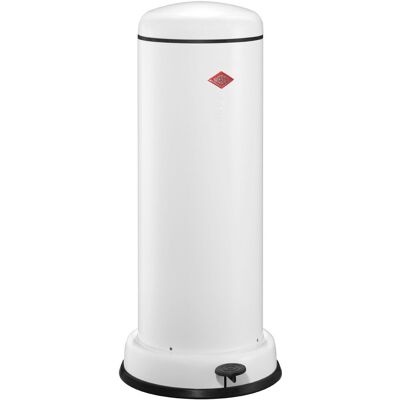 Wesco big baseboy prullenbak met soft close 30 liter metaal - wit pedaalemmer Wesco big baseboy prullenbak met soft close 30 liter metaal - wit pedaalemmer