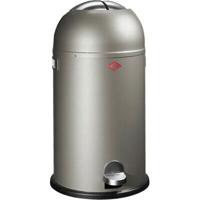 Wesco kickmaster prullenbak pedaalemmer 33 liter metaal - nieuwzilver afvalemmer - made in germany Wesco kickmaster prullenbak pedaalemmer 33 liter metaal - nieuwzilver afvalemmer - made in germany