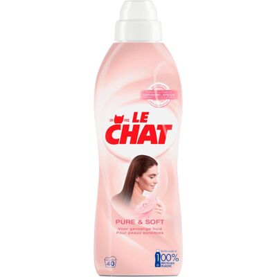 Le Chat wasverzachter - pure & soft - 40 wasbeurten - 12 x 880 ml - voordeelverpakking Le Chat wasverzachter - pure & soft - 40 wasbeurten - 12 x 880 ml - voordeelverpakking