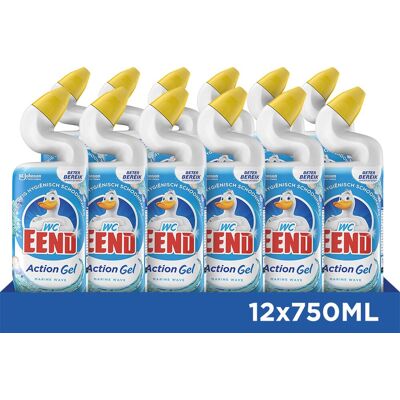 WC-Eend Wc eend toiletreiniger marine wave - 12 x 750 ml - voordeelverpakking WC-Eend Wc eend toiletreiniger marine wave - 12 x 750 ml - voordeelverpakking