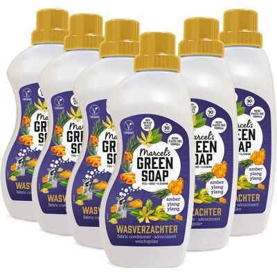 Marcel's Green Soap wasverzachter - amber & ylang ylang - 6 x 750ml - 180 wasbeurten Marcel's Green Soap wasverzachter - amber & ylang ylang - 6 x 750ml - 180 wasbeurten