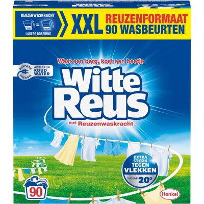 Witte Reus waspoeder wasmiddel - witte was - 90 wasbeurten - grootverpakking Witte Reus waspoeder wasmiddel - witte was - 90 wasbeurten - grootverpakking