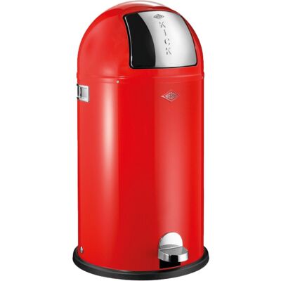 Wesco kickboy afvalemmer pedaalemmer 40 liter metaal - rood prullenbak - made in germany Wesco kickboy afvalemmer pedaalemmer 40 liter metaal - rood prullenbak - made in germany