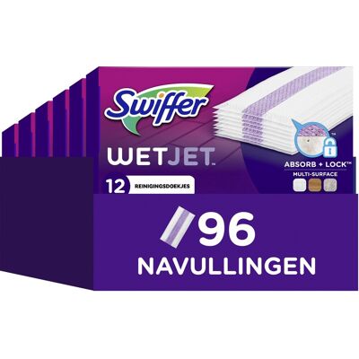 Swiffer wetjet navullingen - 8 x 12 reinigingsdoekjes Swiffer wetjet navullingen - 8 x 12 reinigingsdoekjes