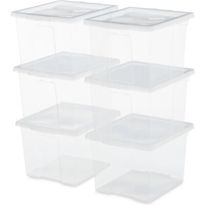 IRIS useful storage box opbergbox - 10l - kunststof - transparant - set van 6 IRIS useful storage box opbergbox - 10l - kunststof - transparant - set van 6