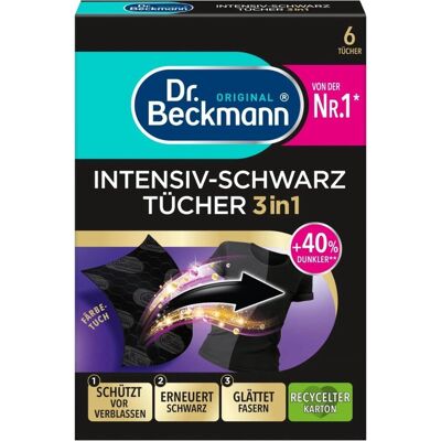 Dr. Beckmann - kleurverzorging - intensive black 2 in 1 - donkere was - 6 doekjes Dr. Beckmann - kleurverzorging - intensive black 2 in 1 - donkere was - 6 doekjes