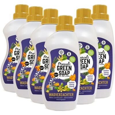Marcel's Green Soap wasverzachter - amber & ylang ylang - 6 x 750ml - 180 wasbeurten Marcel's Green Soap wasverzachter - amber & ylang ylang - 6 x 750ml - 180 wasbeurten