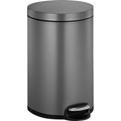 EKO - serene pedaalemmer 8 liter - steel plastic - platinum - prullenbak EKO - serene pedaalemmer 8 liter - steel plastic - platinum - prullenbak