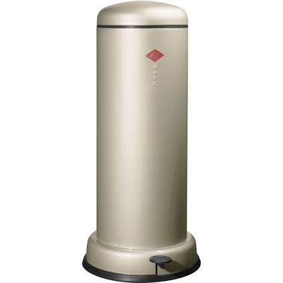 Wesco big baseboy prullenbak met soft close 30 liter metaal - nieuwzilver pedaalemmer Wesco big baseboy prullenbak met soft close 30 liter metaal - nieuwzilver pedaalemmer