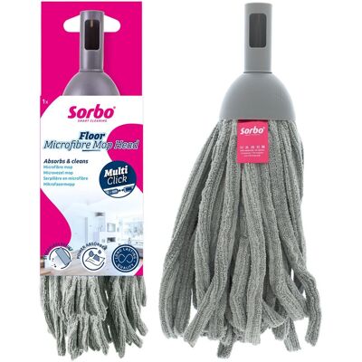 Sorbo microvezel mop - mopkop microfiber - multi-click vloermop voor laminaat, tegels en pvc Sorbo microvezel mop - mopkop microfiber - multi-click vloermop voor laminaat, tegels en pvc