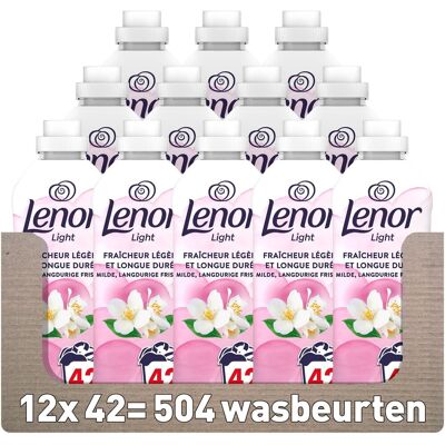 Lenor wasverzachter - jasmijn bloem - 12 x 42 wasbeurten Lenor wasverzachter - jasmijn bloem - 12 x 42 wasbeurten