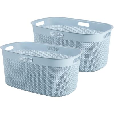 Curver filo wasmand - 45l - set van 2 stuks - blauw Curver filo wasmand - 45l - set van 2 stuks - blauw