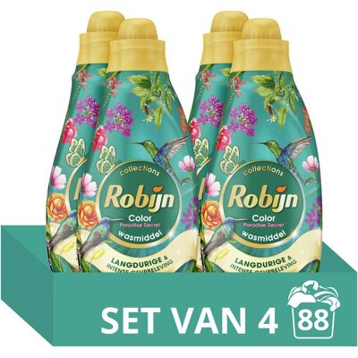 Robijn klein & krachtig collections vloeibaar wasmiddel - color paradise secret - 4 x 22 wasbeurten - voordeelverpakking Robijn klein & krachtig collections vloeibaar wasmiddel - color paradise secret - 4 x 22 wasbeurten - voordeelverpakking