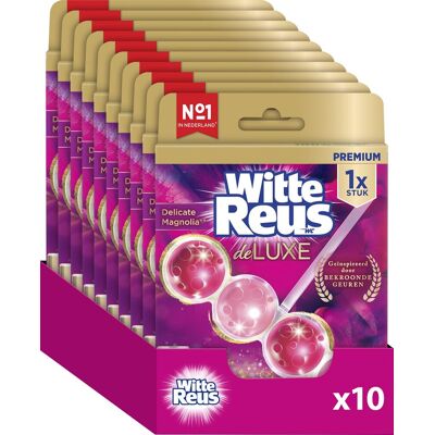 Witte Reus deluxe delicate magnolia toiletblok 50g - wc blokjes - voordeelverpakking - 10 stuks Witte Reus deluxe delicate magnolia toiletblok 50g - wc blokjes - voordeelverpakking - 10 stuks