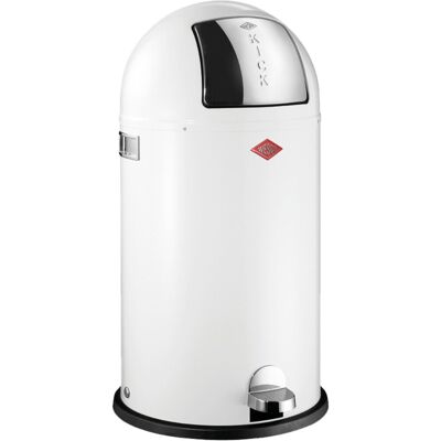 Wesco kickboy prullenbak pedaalemmer 40 liter metaal - wit afvalbak - made in germany Wesco kickboy prullenbak pedaalemmer 40 liter metaal - wit afvalbak - made in germany
