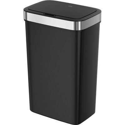 EKO - hana deluxe sensor bin 50 liter - premium resin rvs - zwart - prullenbak EKO - hana deluxe sensor bin 50 liter - premium resin rvs - zwart - prullenbak
