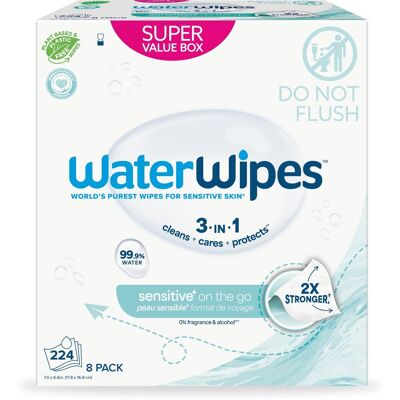 WaterWipes Voor Onderweg Doekjes - Natte Doekjes - 224 Doekjes - Reizen WaterWipes Voor Onderweg Doekjes - Natte Doekjes - 224 Doekjes - Reizen