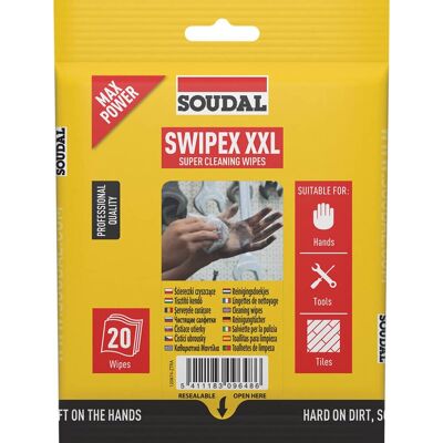 Soudal reinigingsdoekjes swipex 20 stuks - schoonmaakdoekjes Soudal reinigingsdoekjes swipex 20 stuks - schoonmaakdoekjes
