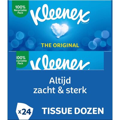 Kleenex zakdoekjes - the original - 24 x 72 stuks - 1728 tissues - heerlijk zacht en sterk - voordeelverpakking Kleenex zakdoekjes - the original - 24 x 72 stuks - 1728 tissues - heerlijk zacht en sterk - voordeelverpakking