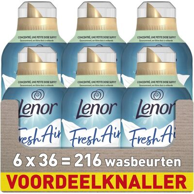 Lenor fresh air wasverzachter - noorderlicht - 6 x 36 wasbeurten Lenor fresh air wasverzachter - noorderlicht - 6 x 36 wasbeurten