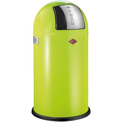 Wesco pushboy prullenbak 50 liter metaal - limoengroen vuilnisbak - made in germany Wesco pushboy prullenbak 50 liter metaal - limoengroen vuilnisbak - made in germany