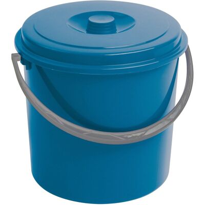 Curver - emmer met deksel 10l - comfortabele handgreep - blauw, 235232 Curver - emmer met deksel 10l - comfortabele handgreep - blauw, 235232