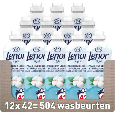 Lenor light katoen wasverzachter - 12 x 42 wasbeurten Lenor light katoen wasverzachter - 12 x 42 wasbeurten