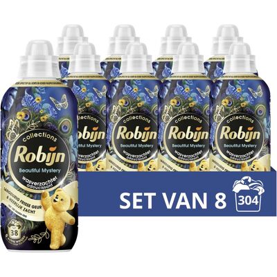 Robijn - wasverzachter - beautiful mystery - 8 flessen- 304 wasbeurten - voordeelverpakking Robijn - wasverzachter - beautiful mystery - 8 flessen- 304 wasbeurten - voordeelverpakking