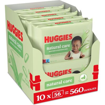 Huggies Natural Care Baby Wipes - 10 Packs - Babydoekjes Huggies Natural Care Baby Wipes - 10 Packs - Babydoekjes