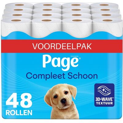 Page ® toiletpapier - compleet schoon wc papier - 48 rollen - voordeelverpakking Page ® toiletpapier - compleet schoon wc papier - 48 rollen - voordeelverpakking