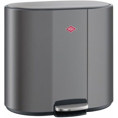 Wesco multicollector 3 prullenbak afvalscheiding (1x25 liter, 2x12 liter) 49 liter metaal - mat grafiet pedaalemmer met soft close en geurfilter Wesco multicollector 3 prullenbak afvalscheiding (1x25 liter, 2x12 liter) 49 liter metaal - mat grafiet pedaalemmer met soft close en geurfilter