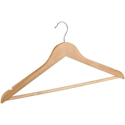 Alpina kledinghangers hout - 5 stuks - houten kleerhangers - kledinghanger set - houtkleur Alpina kledinghangers hout - 5 stuks - houten kleerhangers - kledinghanger set - houtkleur