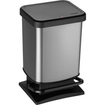 Rotho paso pedaalemmer - prullenbak 20l - bpa vrij - donker zilvermetallic Rotho paso pedaalemmer - prullenbak 20l - bpa vrij - donker zilvermetallic